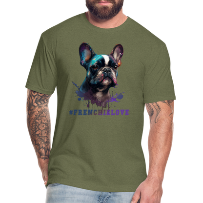 #FrenchieLove T-Shirt - heather military green